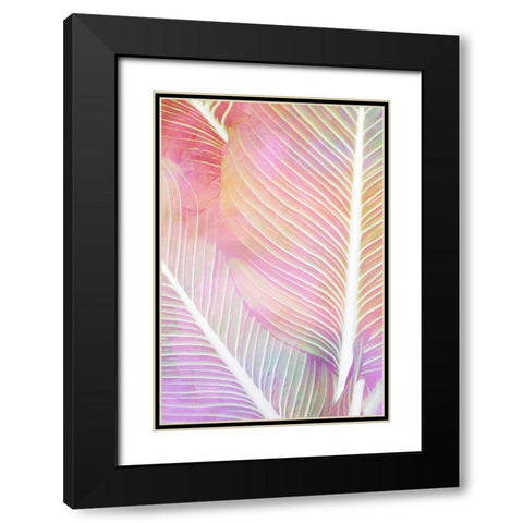 Tropical Palms 1 Black Modern Wood Framed Art Print with Double Matting by Allen, Kimberly