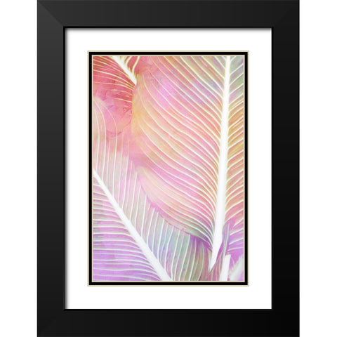 Tropical Palms 1 Black Modern Wood Framed Art Print with Double Matting by Allen, Kimberly