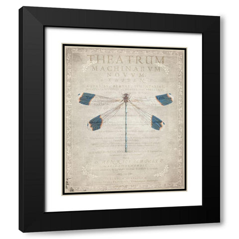 Dragonfly Book 1 Black Modern Wood Framed Art Print with Double Matting by Allen, Kimberly