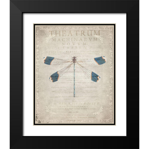 Dragonfly Book 1 Black Modern Wood Framed Art Print with Double Matting by Allen, Kimberly