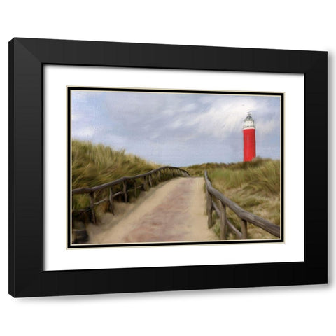 Lighthouse Black Modern Wood Framed Art Print with Double Matting by Allen, Kimberly