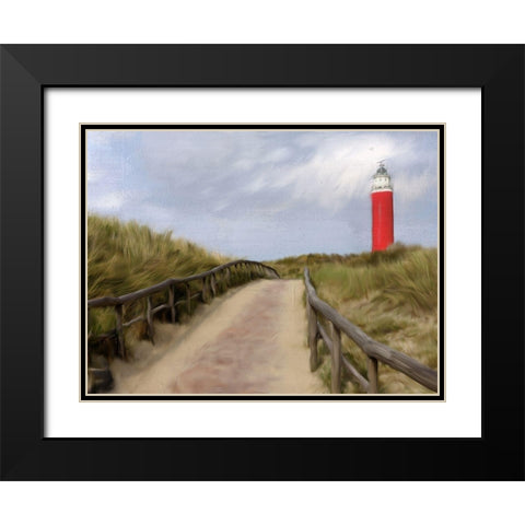 Lighthouse Black Modern Wood Framed Art Print with Double Matting by Allen, Kimberly