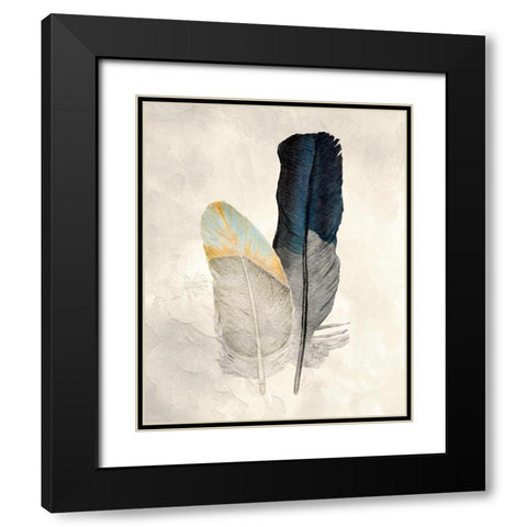 Two of a Kind 1 v2 Black Modern Wood Framed Art Print with Double Matting by Allen, Kimberly