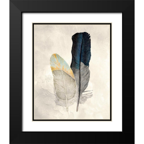 Two of a Kind 1 v2 Black Modern Wood Framed Art Print with Double Matting by Allen, Kimberly