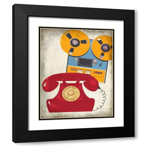 Retro 1 Black Modern Wood Framed Art Print with Double Matting by Allen, Kimberly