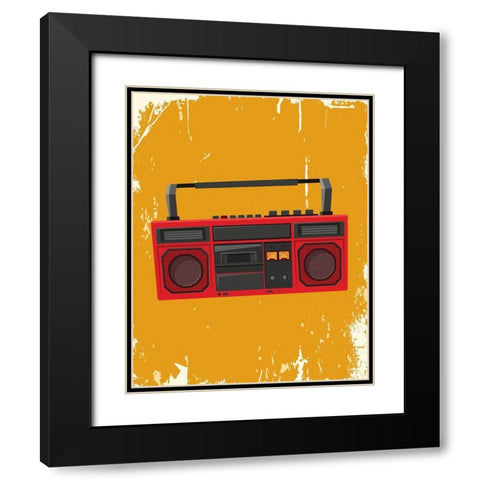 Tapes 1 Black Modern Wood Framed Art Print with Double Matting by Allen, Kimberly