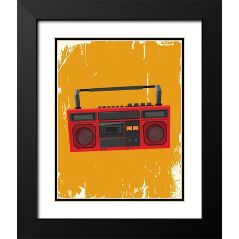 Tapes 1 Black Modern Wood Framed Art Print with Double Matting by Allen, Kimberly