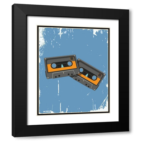 Tapes 2 Black Modern Wood Framed Art Print with Double Matting by Allen, Kimberly