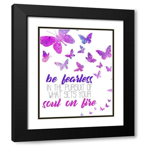 Born Fearless 1 Black Modern Wood Framed Art Print with Double Matting by Allen, Kimberly