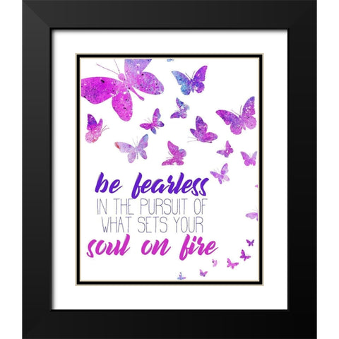 Born Fearless 1 Black Modern Wood Framed Art Print with Double Matting by Allen, Kimberly