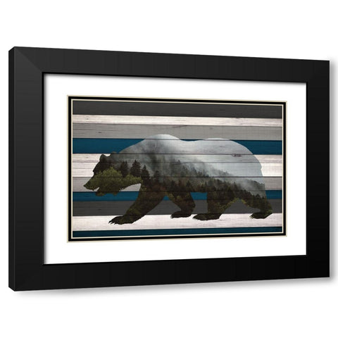 Bear Mountain Range Black Modern Wood Framed Art Print with Double Matting by Allen, Kimberly