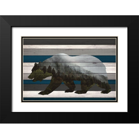 Bear Mountain Range Black Modern Wood Framed Art Print with Double Matting by Allen, Kimberly
