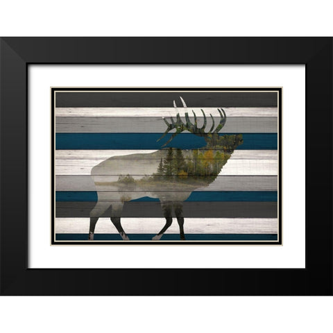 Elk Mountain Range Black Modern Wood Framed Art Print with Double Matting by Allen, Kimberly