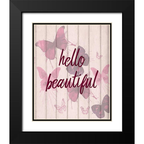 Hello Beautiful Black Modern Wood Framed Art Print with Double Matting by Allen, Kimberly