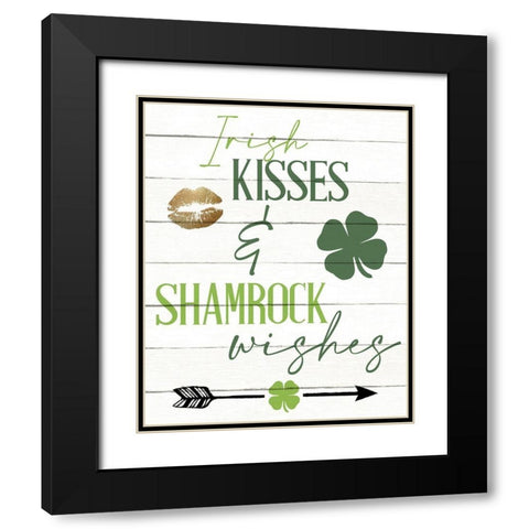 Irish Kisses Black Modern Wood Framed Art Print with Double Matting by Allen, Kimberly