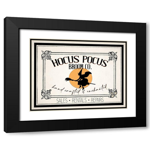 Hocus Pocus Broom CO v2 Black Modern Wood Framed Art Print with Double Matting by Allen, Kimberly
