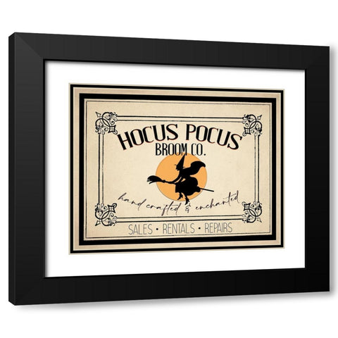 Hocus Pocus Broom CO Black Modern Wood Framed Art Print with Double Matting by Allen, Kimberly