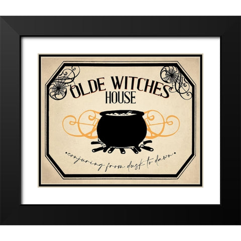 Olde Witches House Black Modern Wood Framed Art Print with Double Matting by Allen, Kimberly