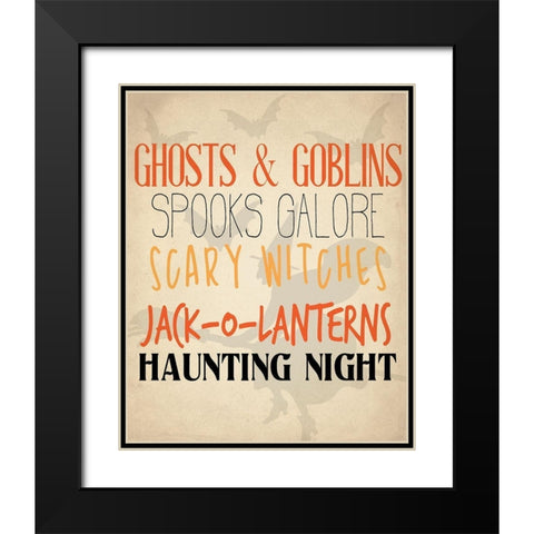 Ghost and Goblins Black Modern Wood Framed Art Print with Double Matting by Allen, Kimberly