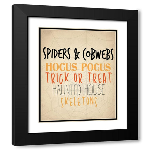 Spiders and Cobwebs Black Modern Wood Framed Art Print with Double Matting by Allen, Kimberly