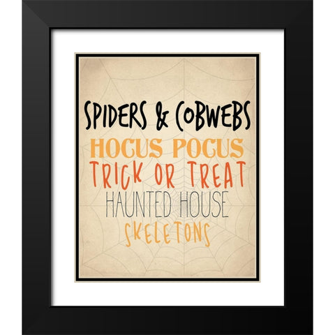 Spiders and Cobwebs Black Modern Wood Framed Art Print with Double Matting by Allen, Kimberly