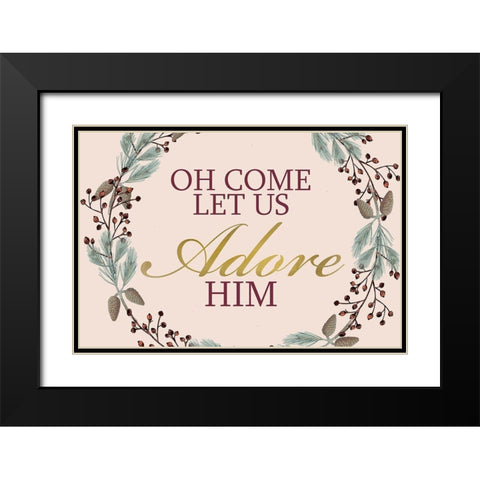 Oh Come Let Us Black Modern Wood Framed Art Print with Double Matting by Allen, Kimberly