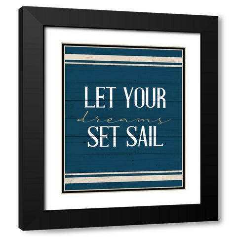Set Sail 2 Black Modern Wood Framed Art Print with Double Matting by Allen, Kimberly