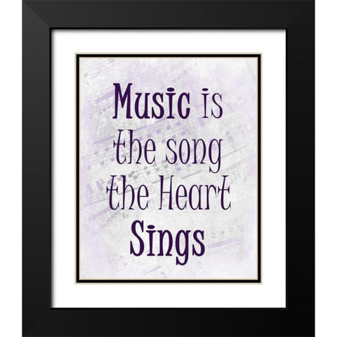 Music is the Song A Black Modern Wood Framed Art Print with Double Matting by Allen, Kimberly