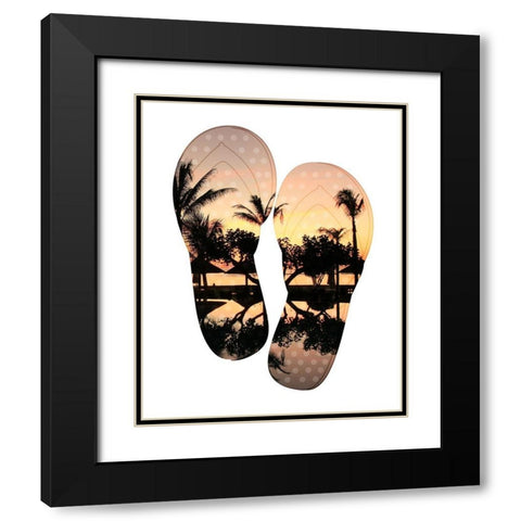 Beach Sunsets 1 Black Modern Wood Framed Art Print with Double Matting by Allen, Kimberly