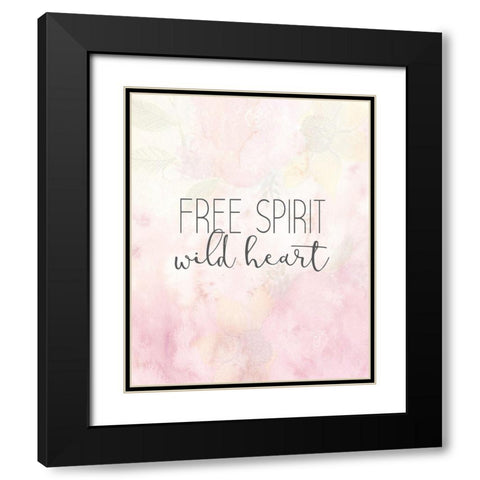 Free Spirit Wild Heart Black Modern Wood Framed Art Print with Double Matting by Allen, Kimberly