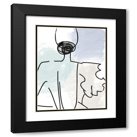 Figure B Black Modern Wood Framed Art Print with Double Matting by Allen, Kimberly