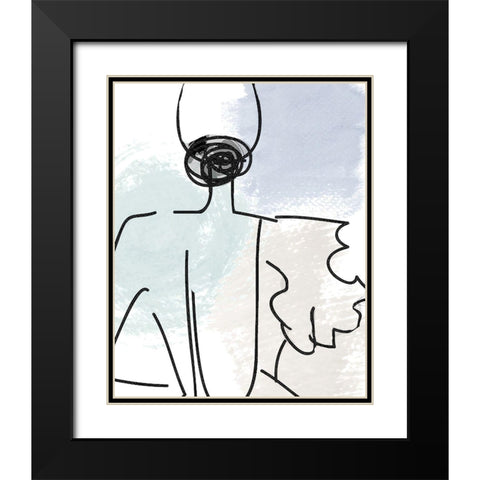 Figure B Black Modern Wood Framed Art Print with Double Matting by Allen, Kimberly