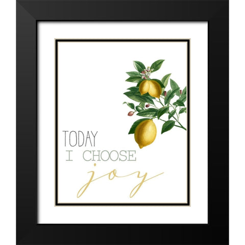 Today I Choose Joy Black Modern Wood Framed Art Print with Double Matting by Allen, Kimberly