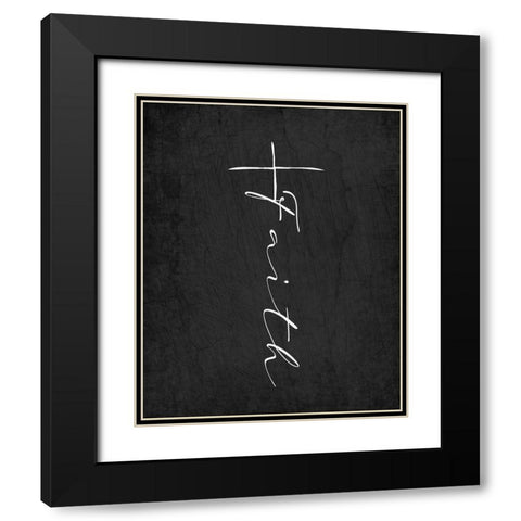 Faith Cross Black Modern Wood Framed Art Print with Double Matting by Allen, Kimberly