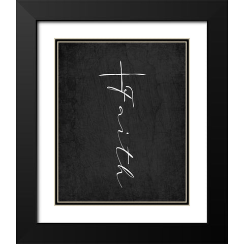 Faith Cross Black Modern Wood Framed Art Print with Double Matting by Allen, Kimberly
