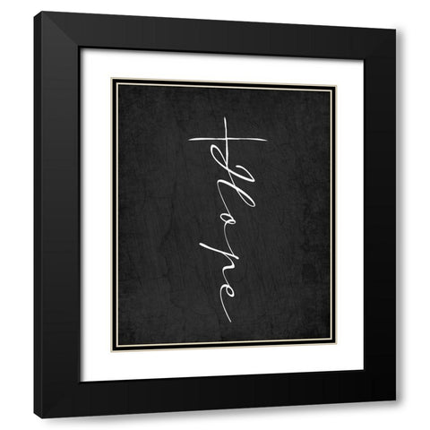 Hope Cross Black Modern Wood Framed Art Print with Double Matting by Allen, Kimberly