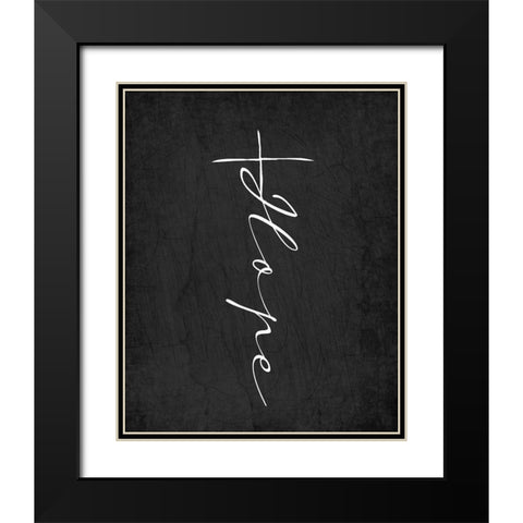 Hope Cross Black Modern Wood Framed Art Print with Double Matting by Allen, Kimberly
