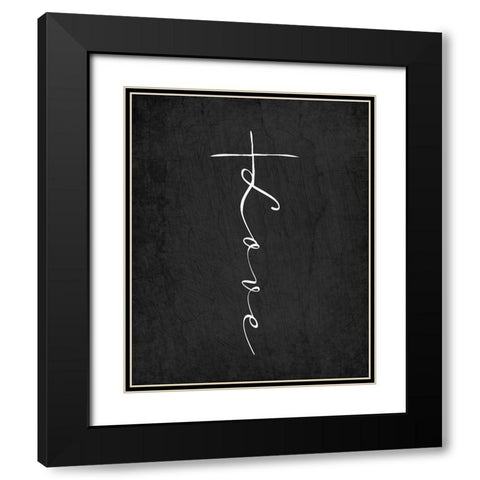 Love Cross Black Modern Wood Framed Art Print with Double Matting by Allen, Kimberly