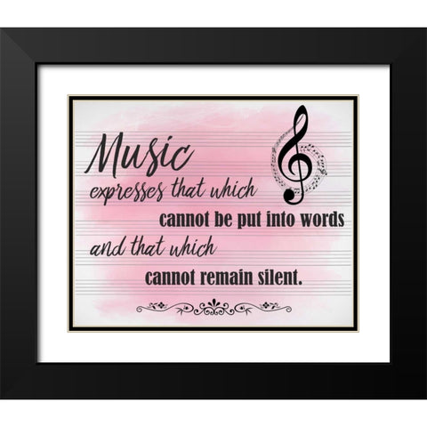 Music Expresses Black Modern Wood Framed Art Print with Double Matting by Allen, Kimberly
