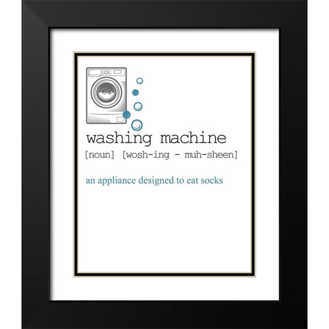 Washing 1 Black Modern Wood Framed Art Print with Double Matting by Allen, Kimberly