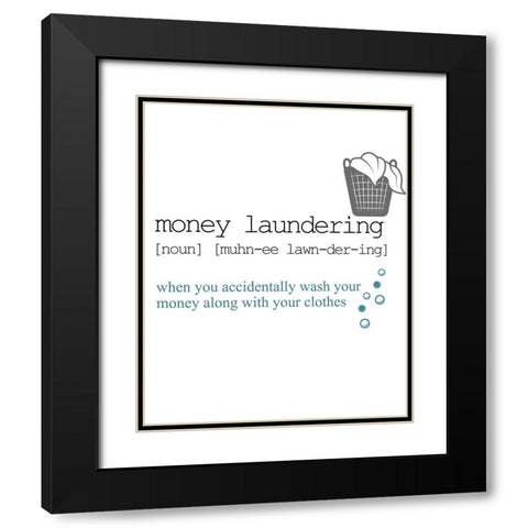 Washing 3 Black Modern Wood Framed Art Print with Double Matting by Allen, Kimberly