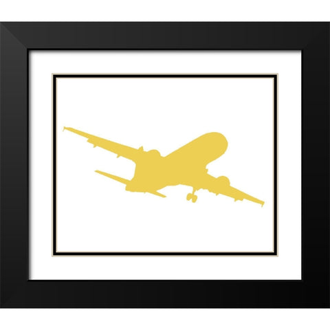 Lets Jet 1 Black Modern Wood Framed Art Print with Double Matting by Allen, Kimberly