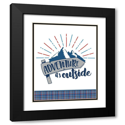 Outside 1 Black Modern Wood Framed Art Print with Double Matting by Allen, Kimberly