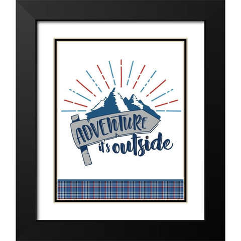 Outside 1 Black Modern Wood Framed Art Print with Double Matting by Allen, Kimberly