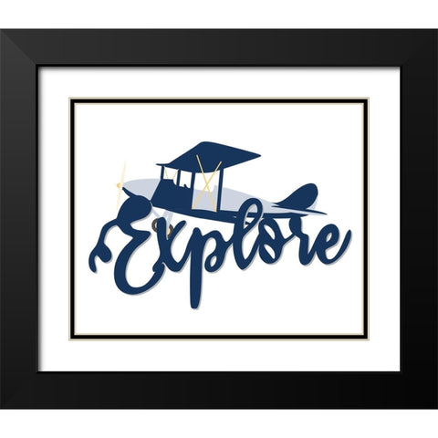 Explore Air 1 Black Modern Wood Framed Art Print with Double Matting by Allen, Kimberly