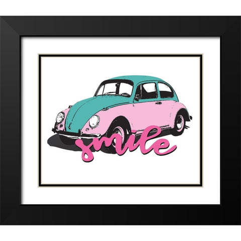 Happy 2 Black Modern Wood Framed Art Print with Double Matting by Allen, Kimberly