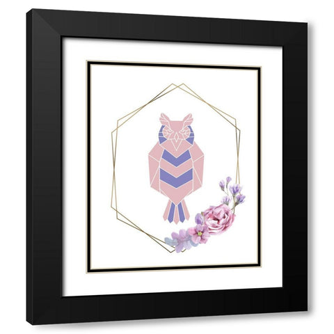 Geo Animal 1 Black Modern Wood Framed Art Print with Double Matting by Allen, Kimberly
