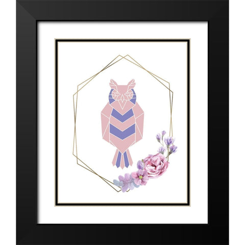 Geo Animal 1 Black Modern Wood Framed Art Print with Double Matting by Allen, Kimberly
