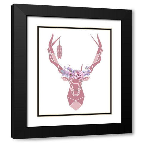 Geo Animal 2 Black Modern Wood Framed Art Print with Double Matting by Allen, Kimberly