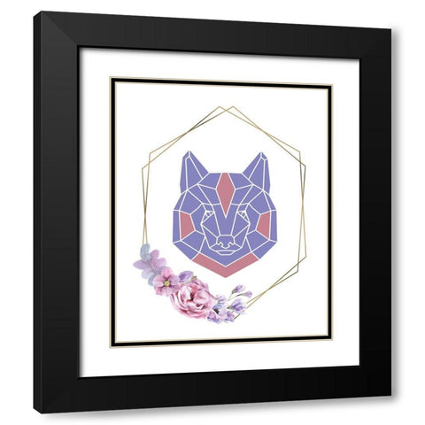 Geo Animal 3 Black Modern Wood Framed Art Print with Double Matting by Allen, Kimberly